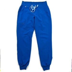 Figs Zamora Jogger Scrub Pants Blue Size Small FLAWED